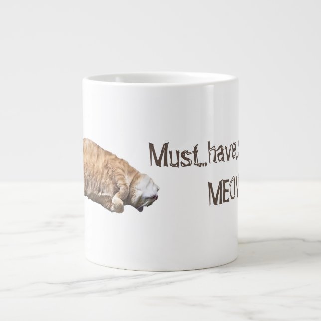 Coffe Cat Giant Coffee Mug (Front)
