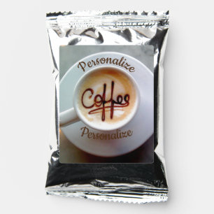 Coffe cup and saucer latte coffee drink mix