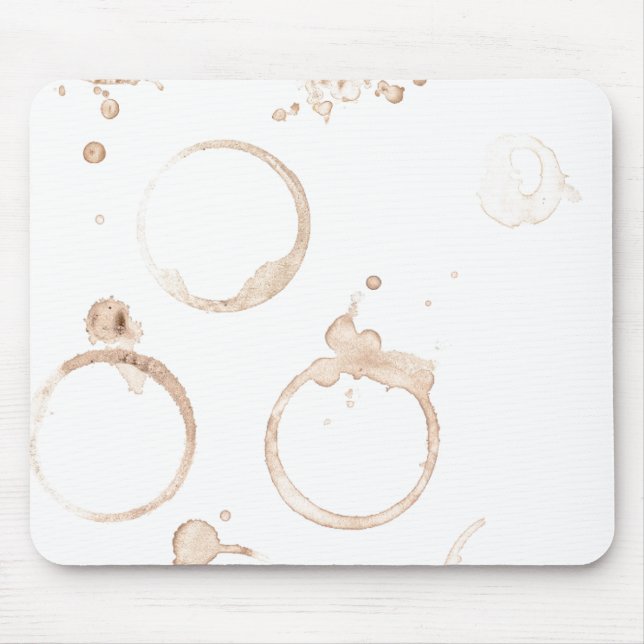 Coffe cup stain brown and white mouse pad (Front)