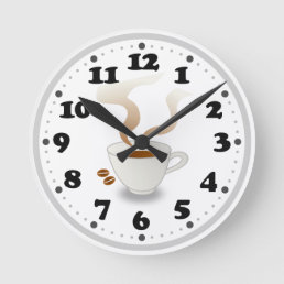 Coffe | Cute Kitchen Gifts Round Clock