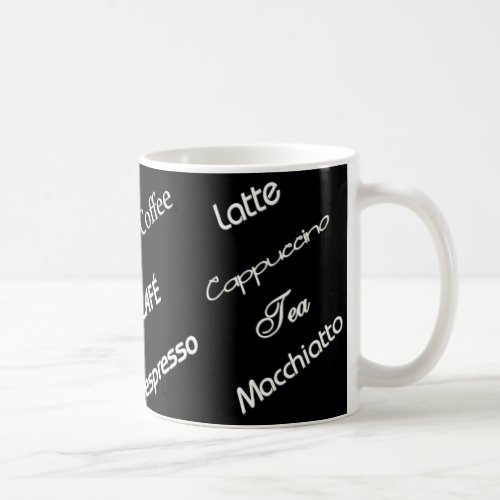 Coffe lover black typography coffee mug