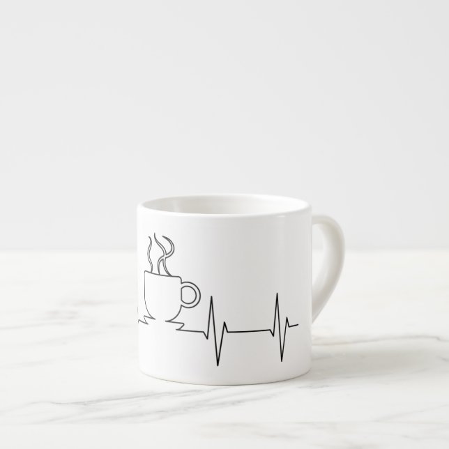 Coffe Lover EKG Health Line Espresso Cup (Front Right)