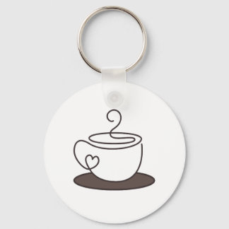 Coffe mug tag keychain