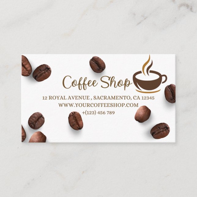 COFFE SHOP  BUSINESS CARD (Front)