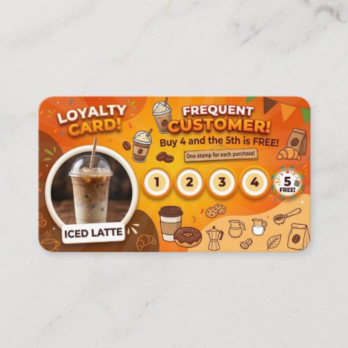 Coffe shop- Loyalty Local shop  Business Card