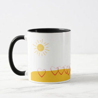 Coffe & Tea Mug Cup, White with Colored Inside