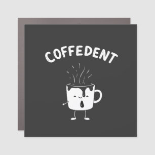 Coffedent Funny Kawaii Caffeine Cup Lovers Car Magnet