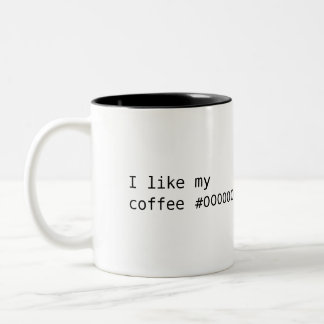 Coffee #000000 Two-Tone coffee mug