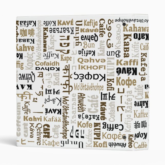 Coffee 3 Ring Binder (Back/Spine)