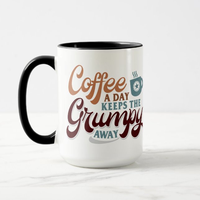 Coffee a Day for Coffee Lover Gift  Mug (Left)
