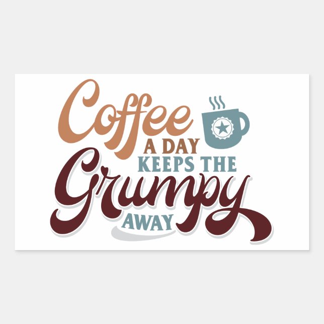 Coffee a Day for Coffee Lover Gift  Rectangular Sticker (Front)