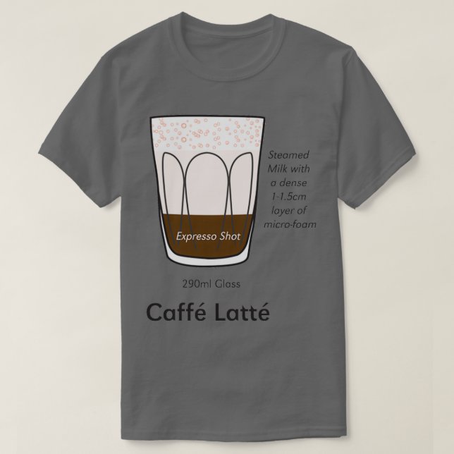 Coffee Addict Caff Latt 2 T-Shirt (Design Front)