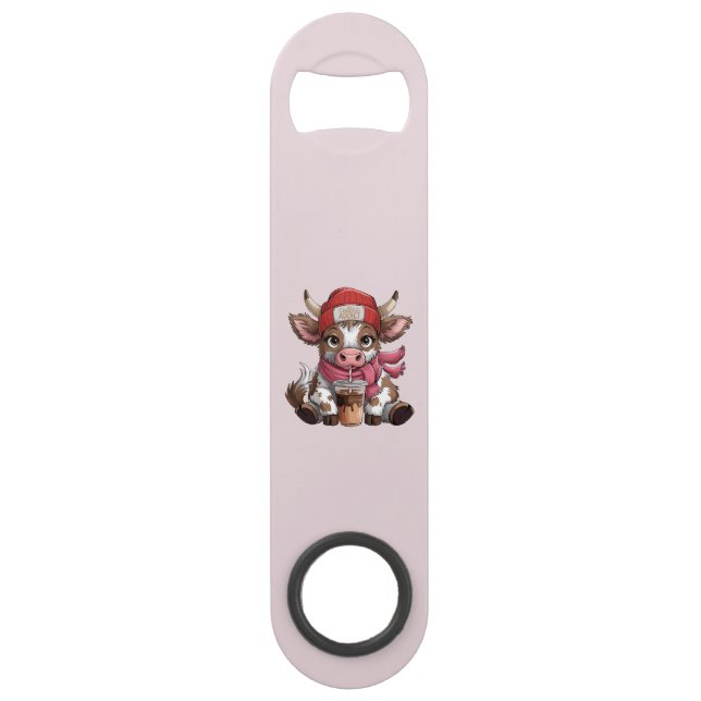 Coffee Addict Cow Bar Key (Front)