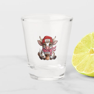 Coffee Addict Cow Shot Glass
