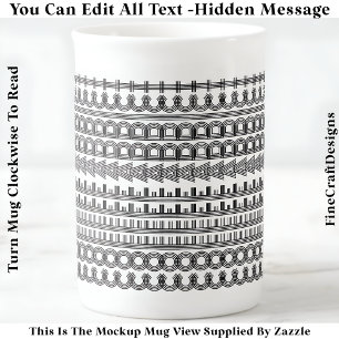 Coffee Addict Hidden Message Funny Novelty 111B Bone China Mug