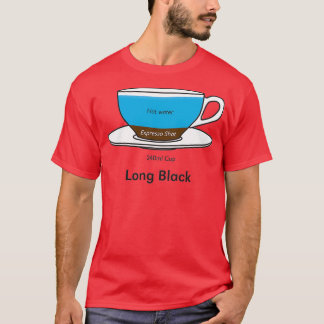 Coffee Addict Long Black no background T-Shirt