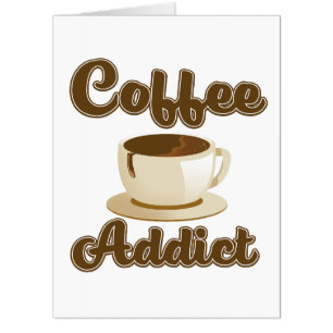 Coffee Addict retro logo Card