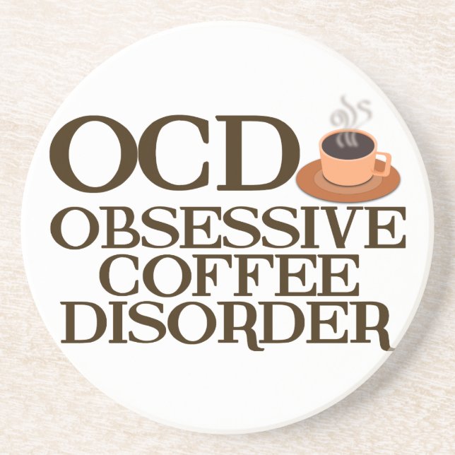 Coffee Addict Sandstone Coaster (Front)