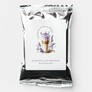 Coffee Adult Birthday Simple elegant Personalized Coffee Drink Mix
