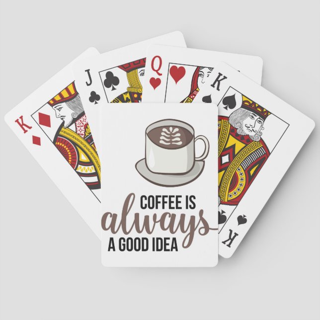 Coffee Always Good Idea Poker Cards (Back)