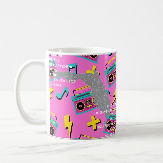 Coffee and '80s Music in Florida  Mug (Left)