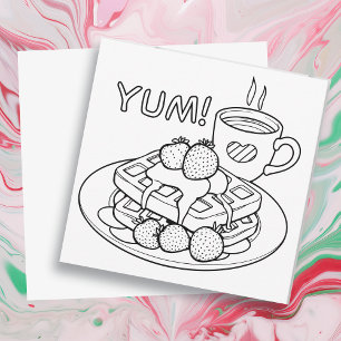 Coffee and Bagel Color Me