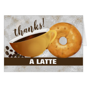 Coffee and Bagel Thank You Cards