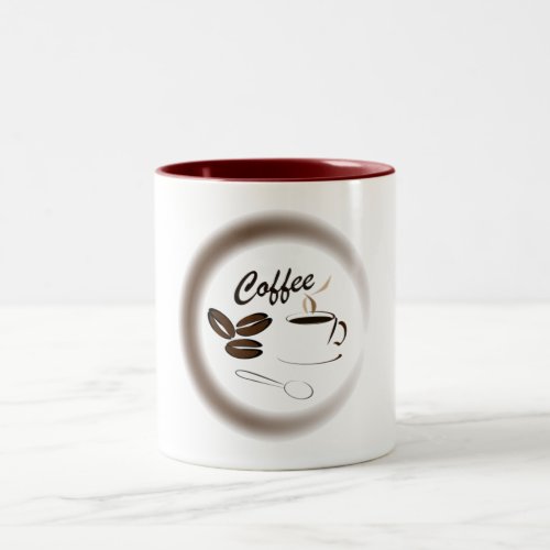 Coffee and bean Two_Tone coffee mug