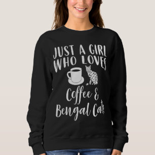 Coffee And Bengal Cat Apparel - Coffee  Sweatshirt