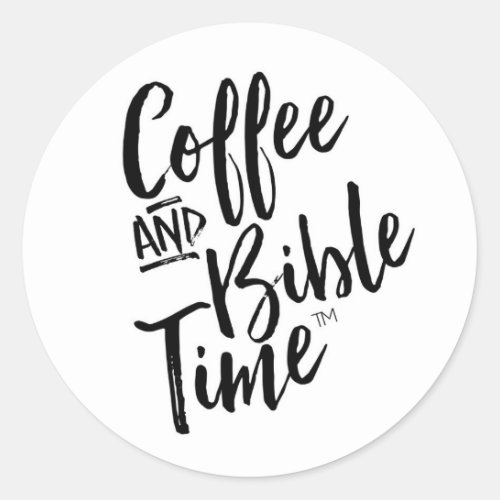 Coffee and Bible Time Lettering Sticker