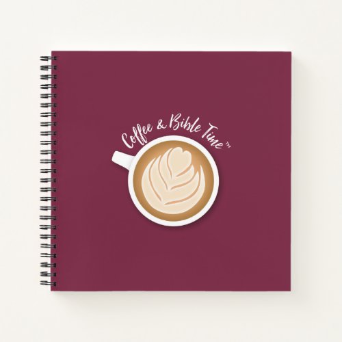 Coffee and Bible Time Logo Journal Berry