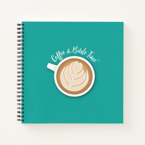 Coffee and Bible Time Logo Journal Teal