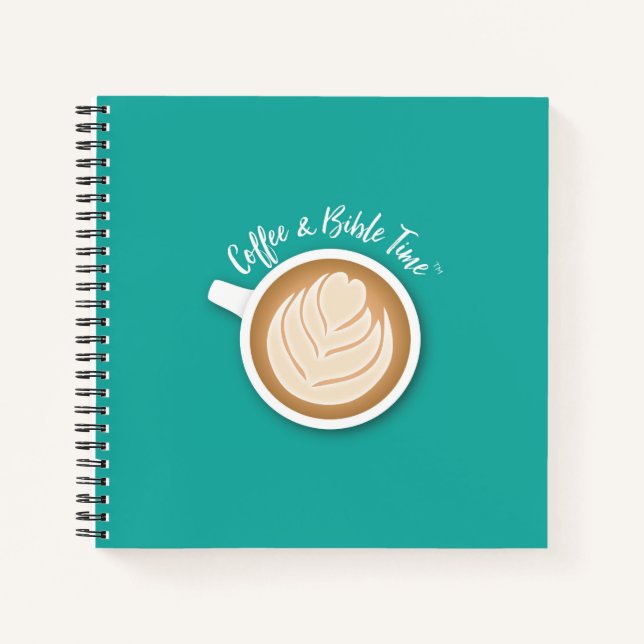 Coffee and Bible Time (Logo) Journal Teal (Front)