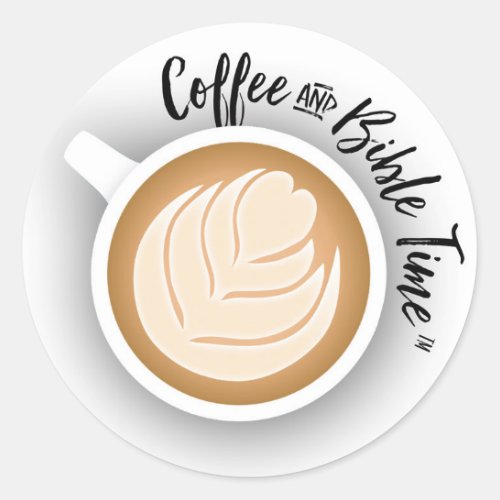 Coffee and Bible Time Logo Sticker