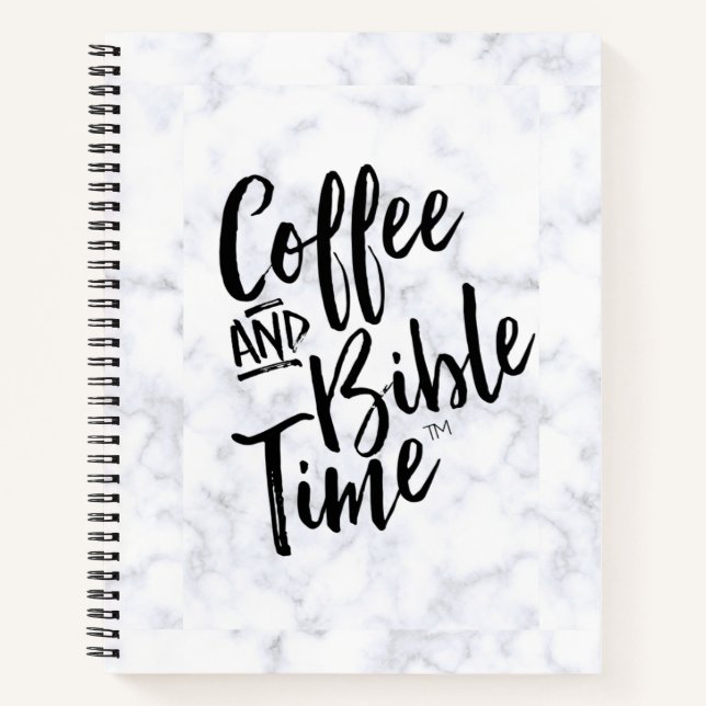 Coffee and Bible time Marble Journal (Front)