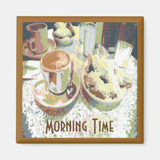 Coffee and Bignets New Orleans Cafe Aulait Donuts Magnet