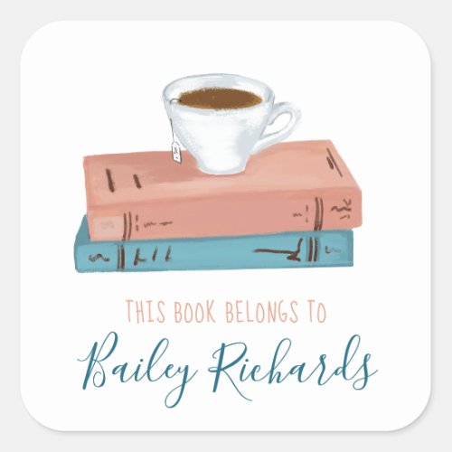 Coffee and Book Lover Bookplate