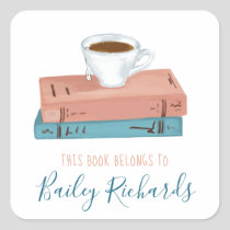 Coffee and Book Lover Bookplate