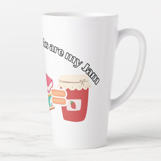 Coffee and Books are my Jam Large Latte Mug (Right)