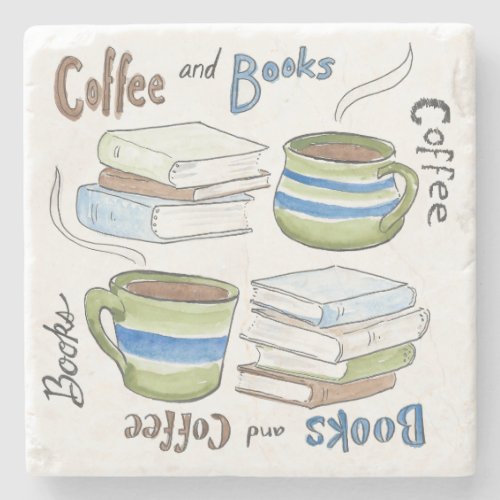 Coffee And Books coaster