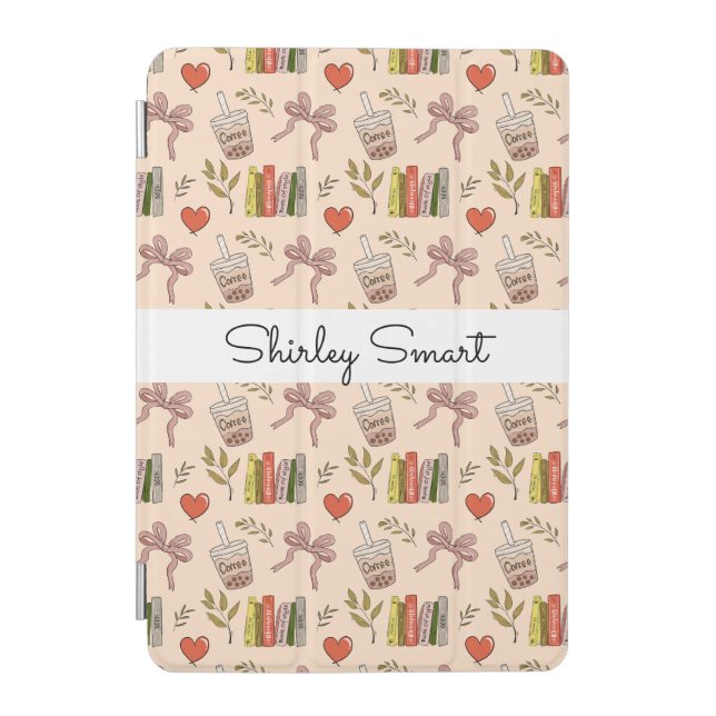 Coffee and Books iPad Case – Cozy Reader Aesthetic (Front)