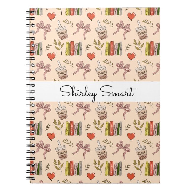 Coffee and Books Notebook – Cozy Reader Aesthetic  (Front)