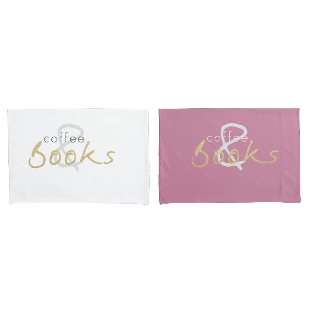 Coffee and Books Pillowcase Set (Front-Set)