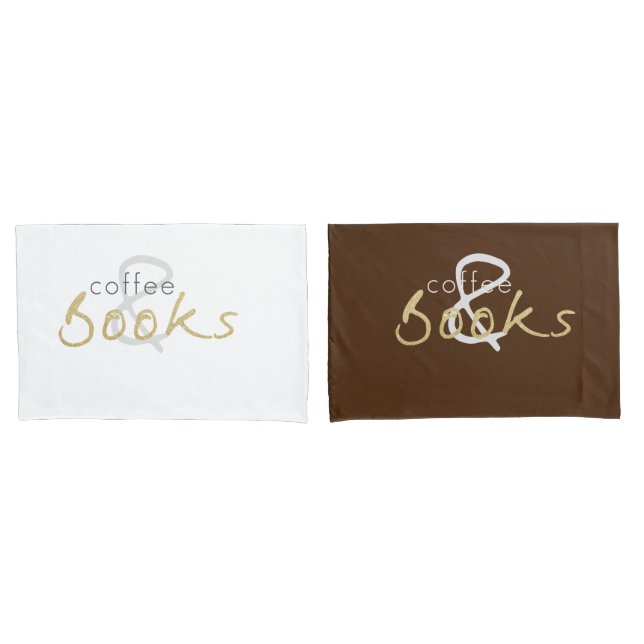 Coffee and Books Pillowcase Set (Front-Set)