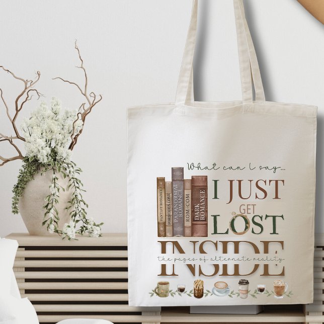 Coffee and Books Reading Club Book Lover Tote Bag (Romance Books Reading Book Club Personalized Bag for Author Signatures Custom Convention Tote Bags)
