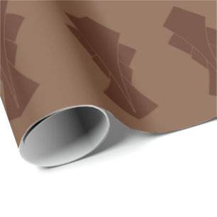 Coffee and Brown Fantail Wrapping Paper