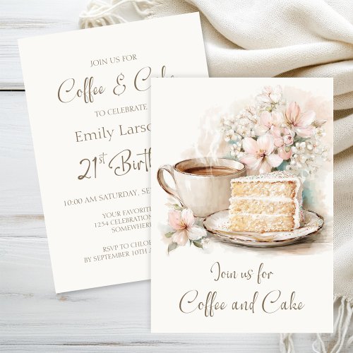 Coffee and Cake 21st Birthday