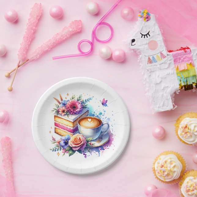 Coffee and Cake | Best Friend's Birthday Paper Plates (Party)