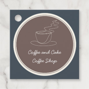 Coffee and Cake Coffee Shop Favor Tags