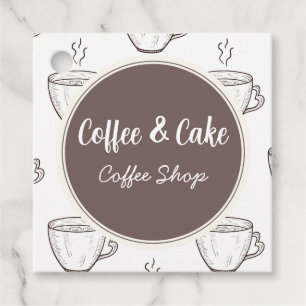 Coffee and Cake Coffee Shop  Favor Tags